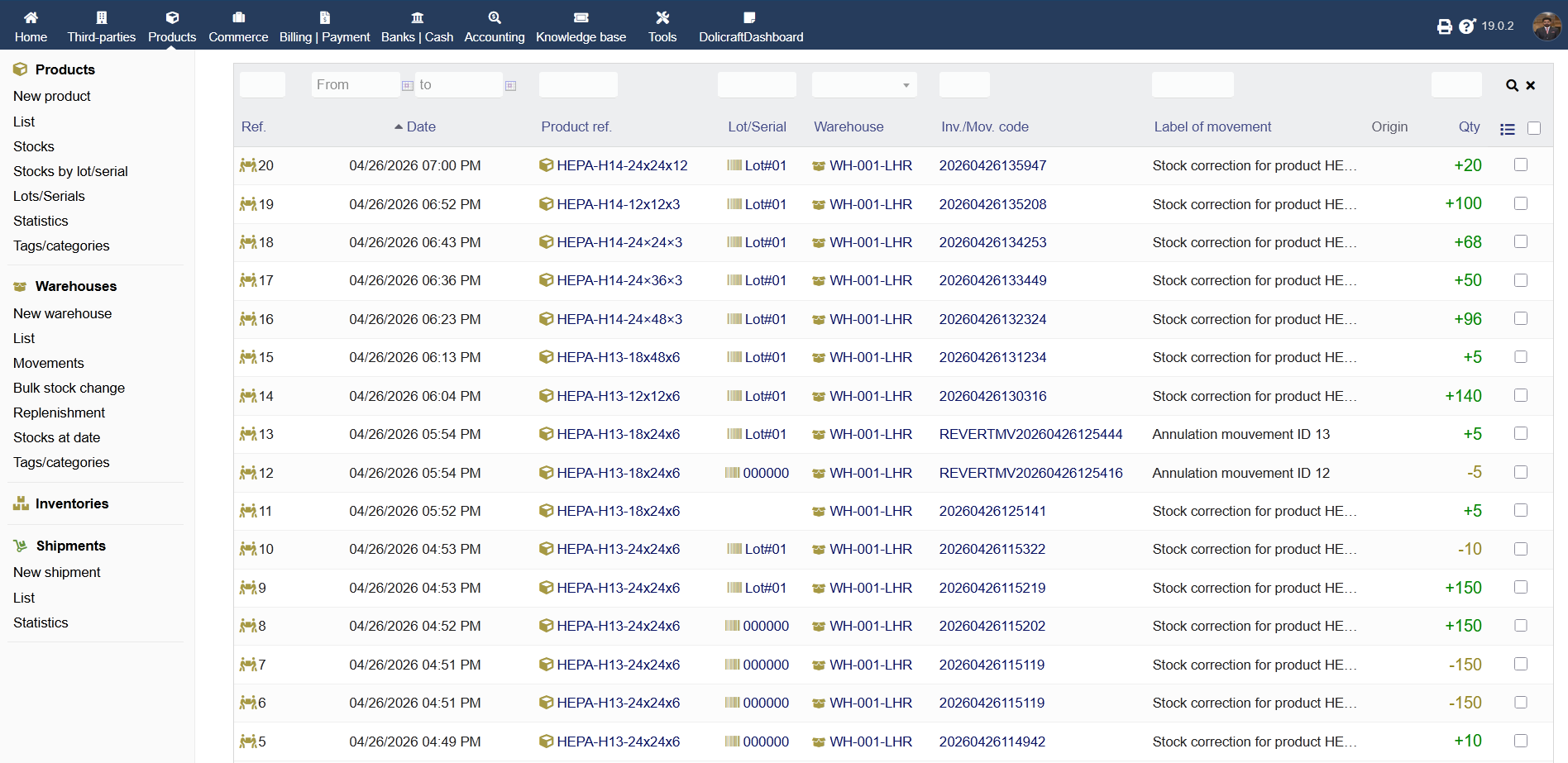 Inventory Tracking